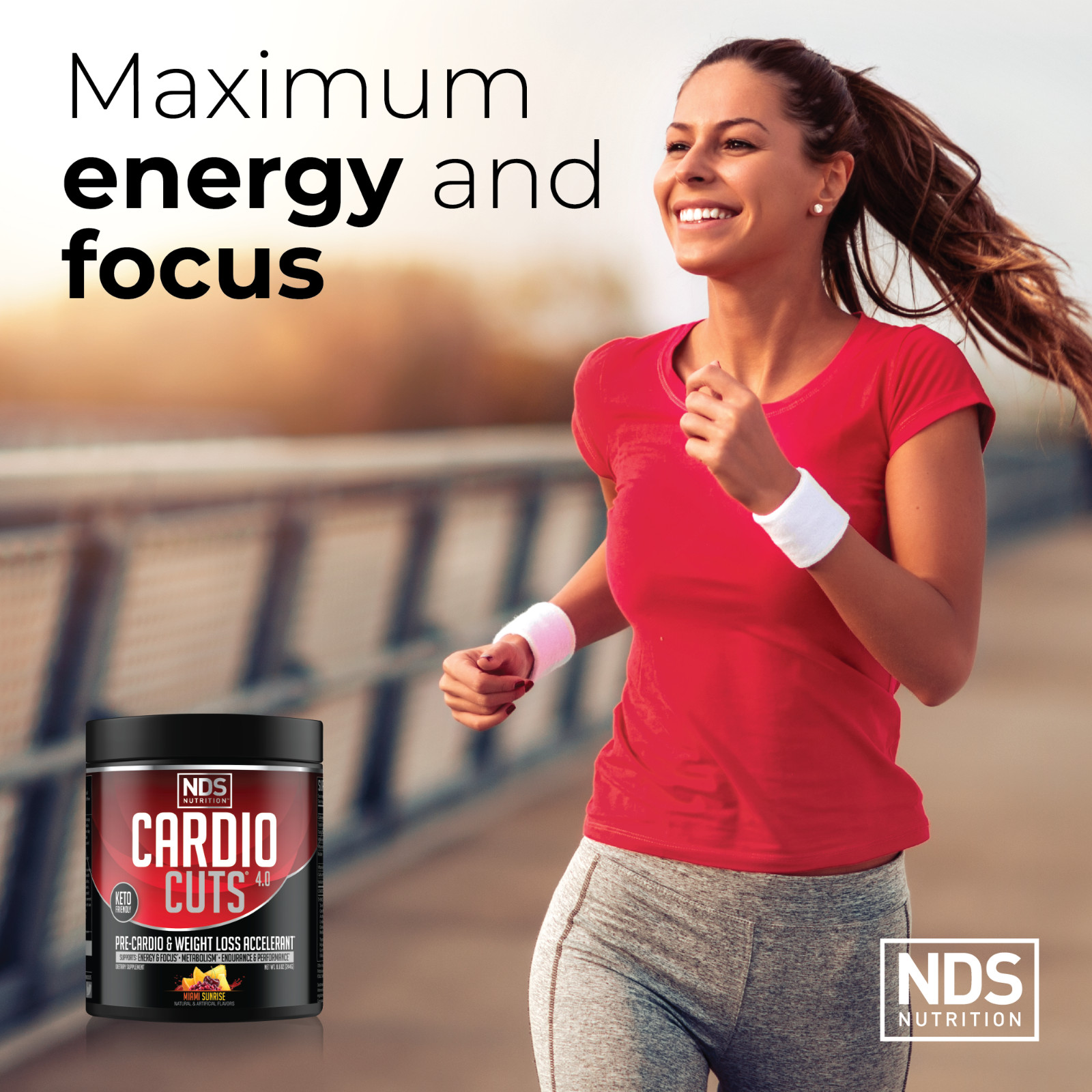CARDIO CUTS 4.0 – Pre-Cardio / Weight Loss Drink Mix – Miami Sunrise (40 Serve)