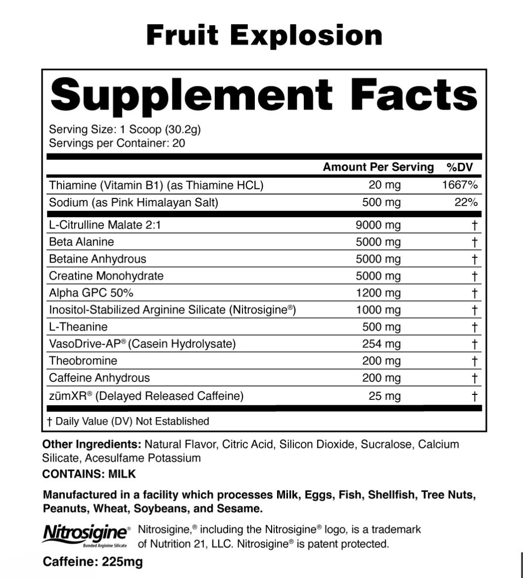 PRE-WORKOUT *MID STIM* Anabolic Warfare – DEFCON 3 – Fruit Explosion [1.33 lbs]