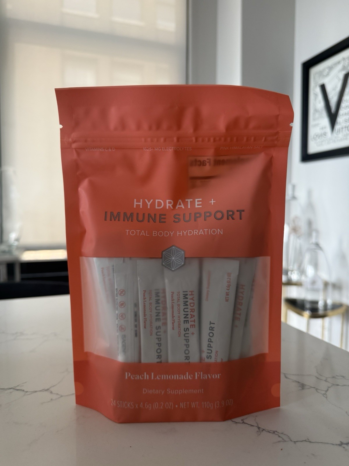 Isagenix Hydrate + Immune Support Peach Lemonade