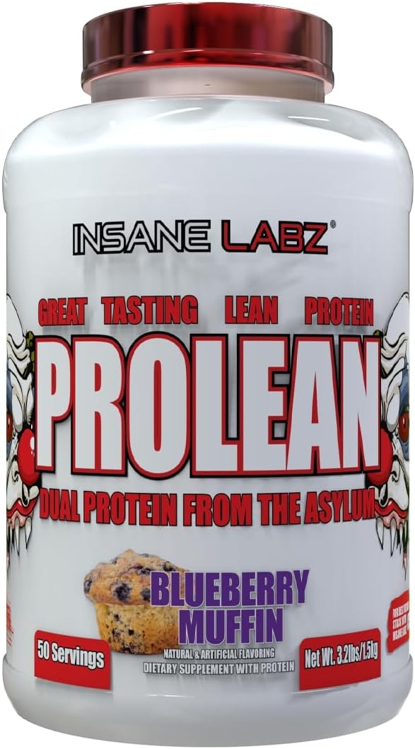 Insane Labz ProLean Protein & Whey 26g Protein 50 Srvngs Blueberry Muffin 3.2 LB
