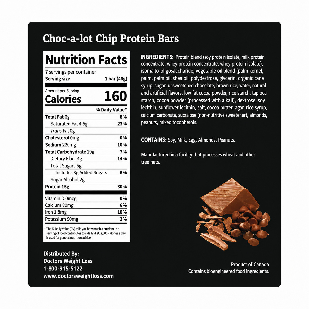 ProtiWise Protein Bars Choc-a-lot Chip 7ct Weight Management Snack