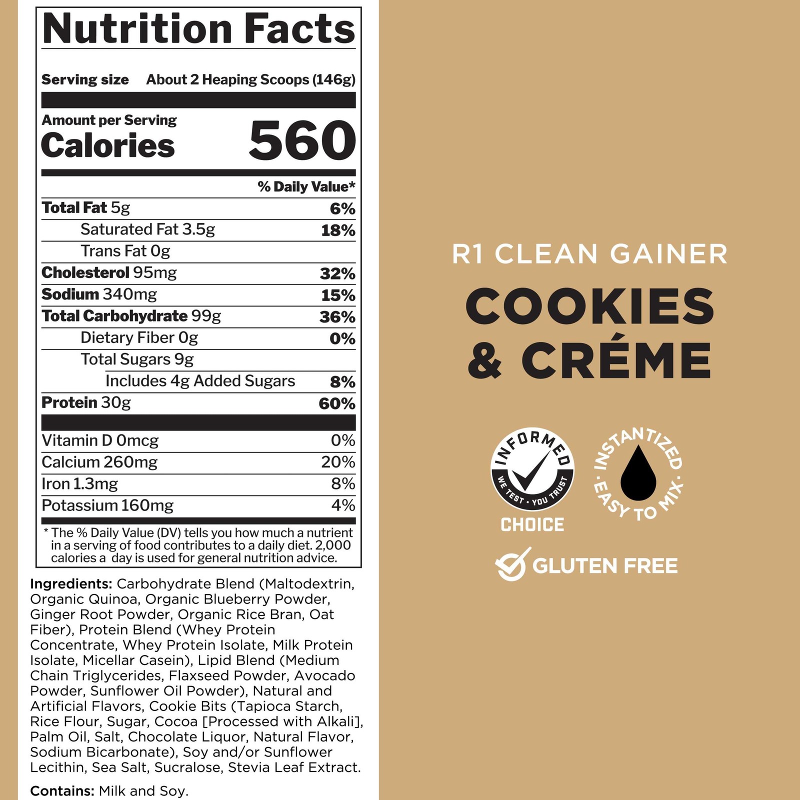 Rule 1 Proteins Clean Gainer HighProtein Lean Gain Formula with 560 Calories…