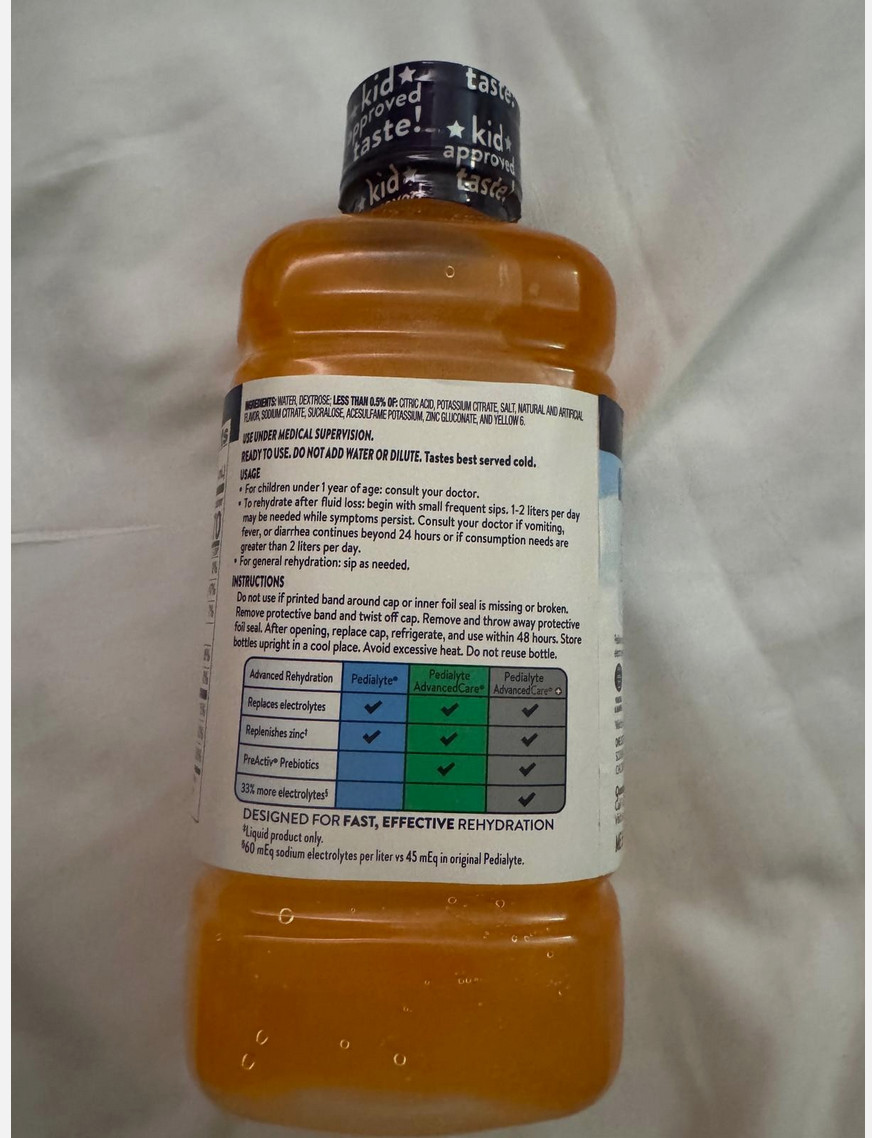 4 Pack Pedialyte Electrolyte Drink 33.8oz 1L Hydration Solution Choose Flavor N