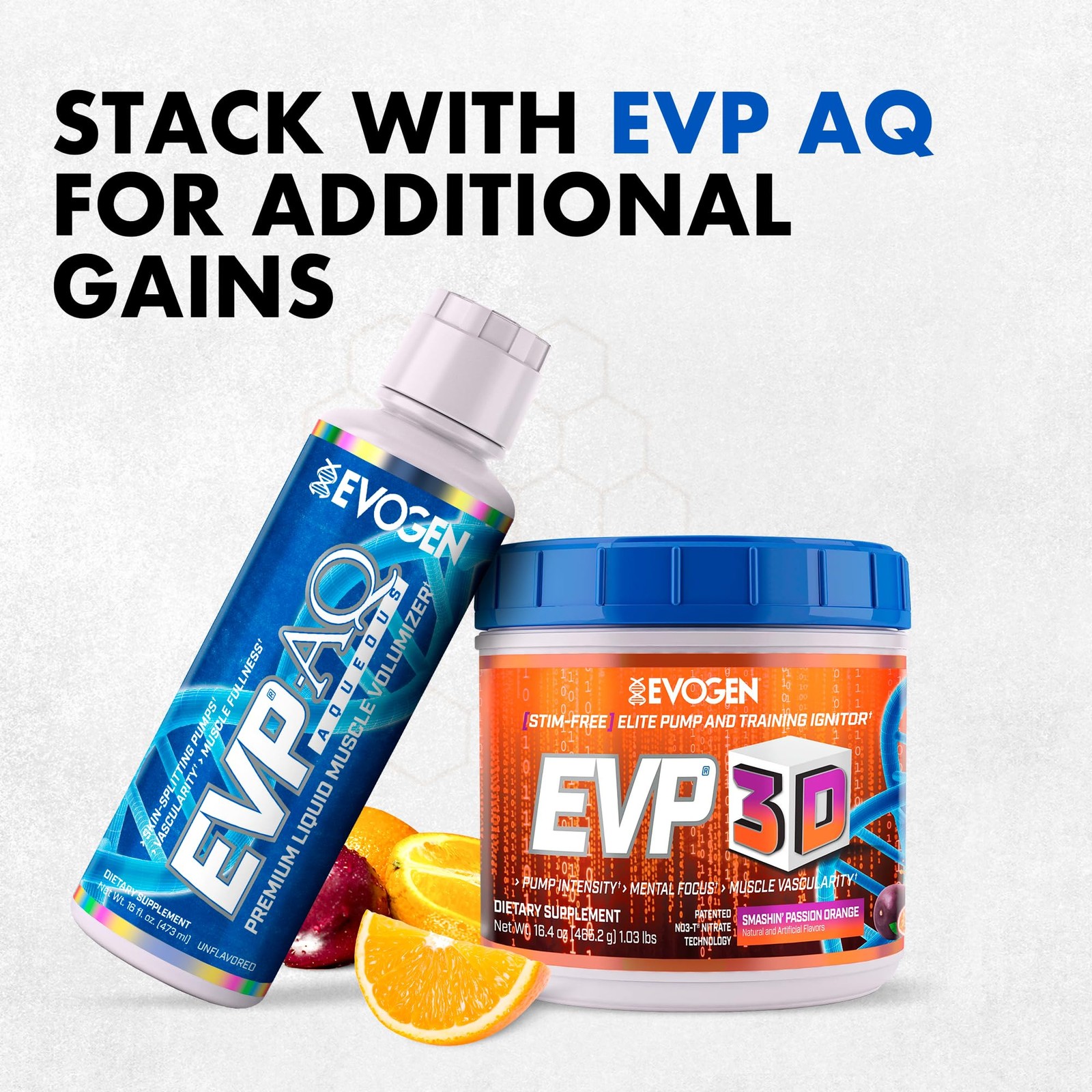 Evogen EVP 3D – Stim Free Pre Workout Powder for Men & 1 Pound (Pack of 1)