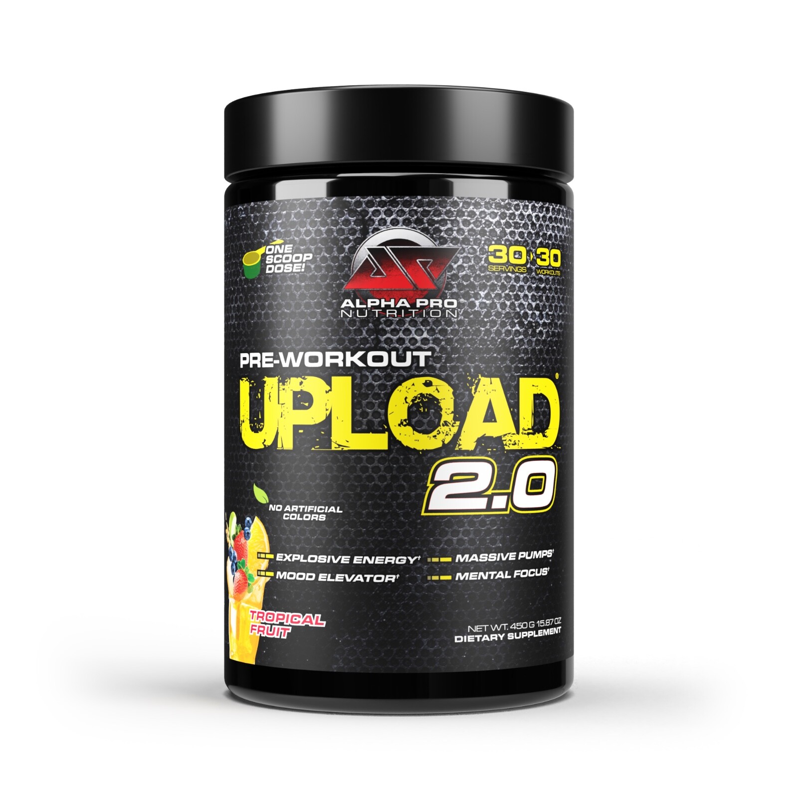 Pre Workout UPLOAD 2.0 Pump Citrulline Nitric Oxide Boost Ashwaghanda ALPHA PRO