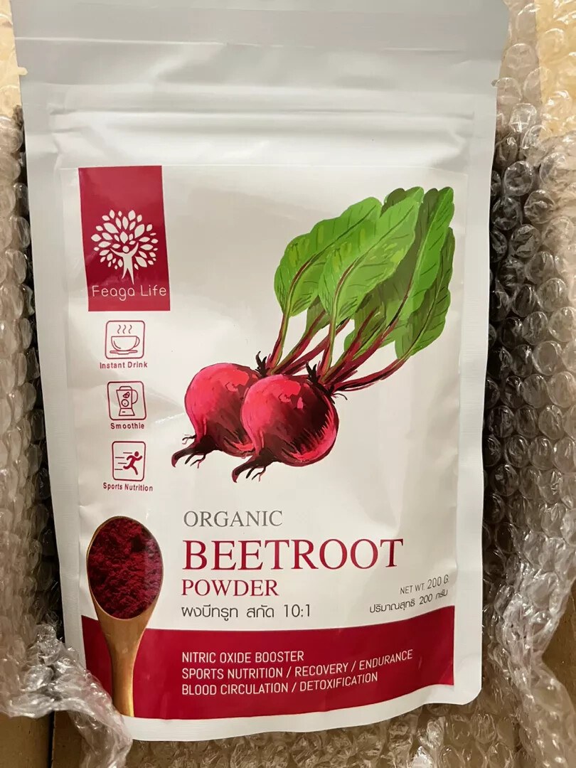 Organic Beetroot Powder Pre-workout for Athletes For Drinks Herbal Thai 200g
