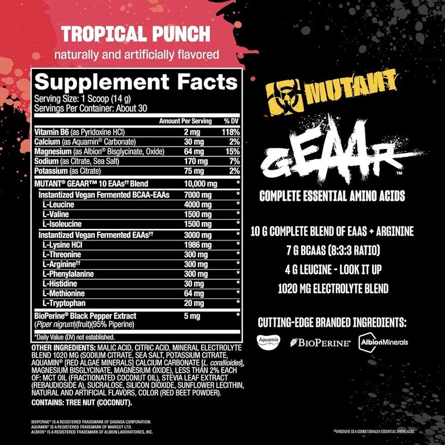 Mutant Geaar EAA Tropical Punch EAA 30 Servings