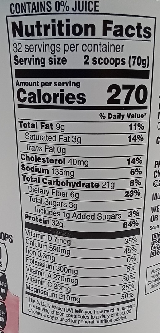 Genuine Protein Powder Strawberry ‘n Crème 4.94 lbs lb BB 8/27