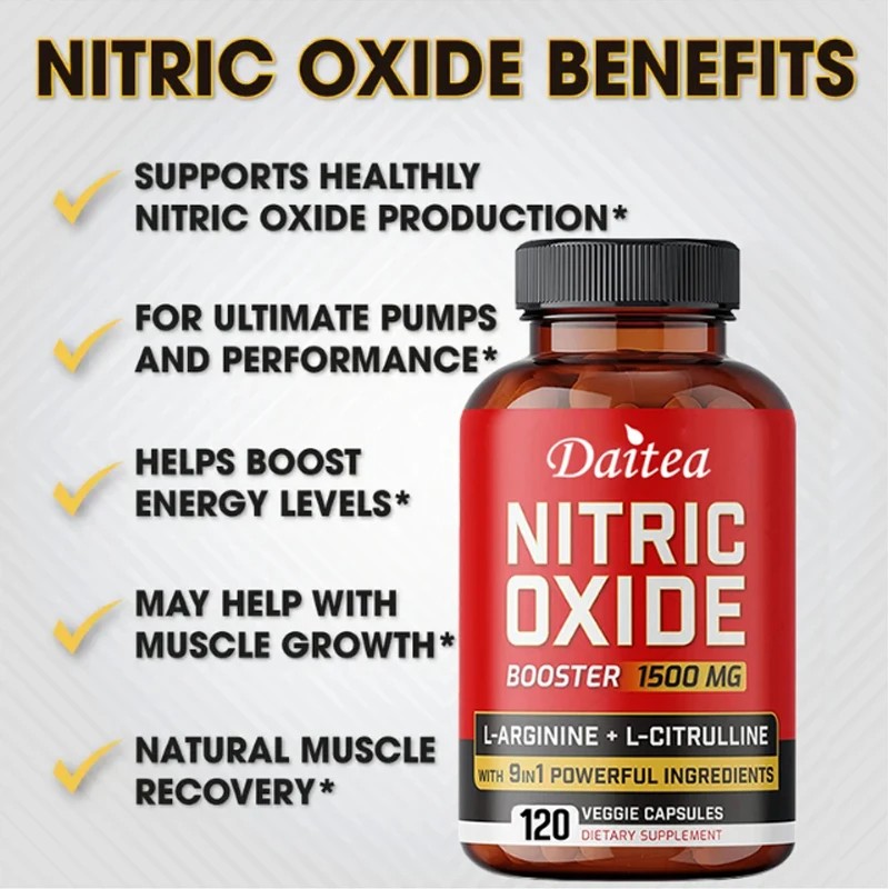 Nitric Oxide Booster For Supports Sexual Health Boost Energy Level Muscle 120 CT