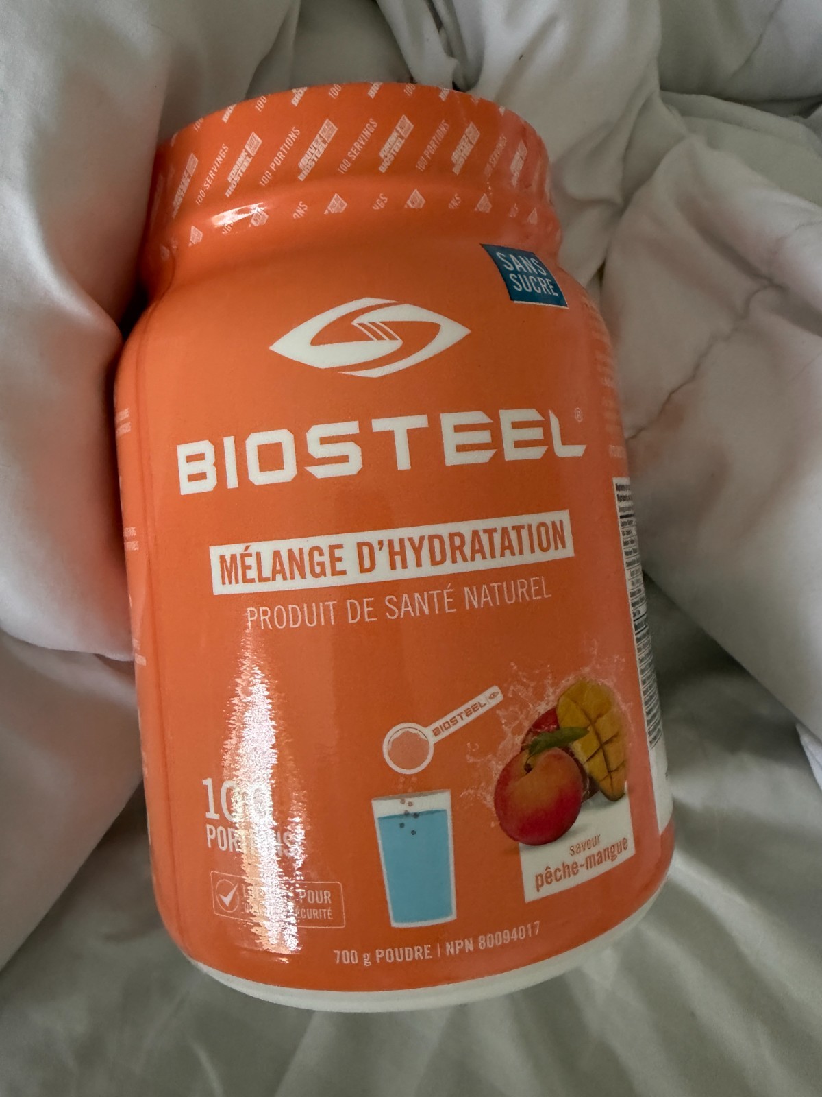 BioSteel Zero Sugar Hydration Mix Peach Mango 700g 100 Servings EXP 11/2026