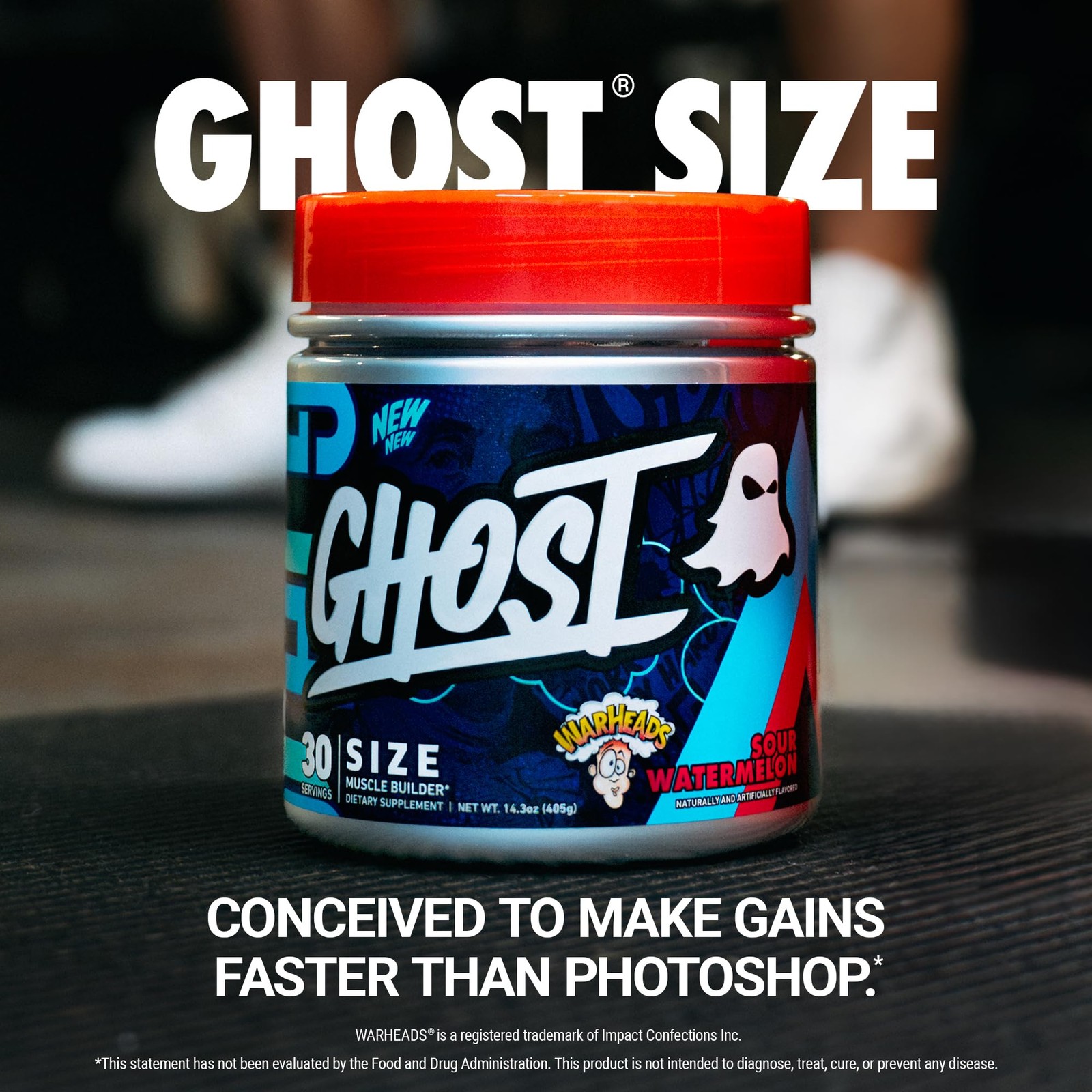 GHOST Size Muscle Builder Dietary Supplement – 14.3 Ounce (Pack of 1)
