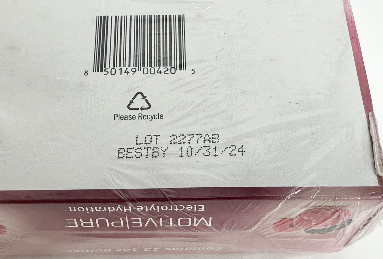 Motive Pure Electrolyte Hydration, Berry, 1 oz (12-Pack) BB 10/31/24