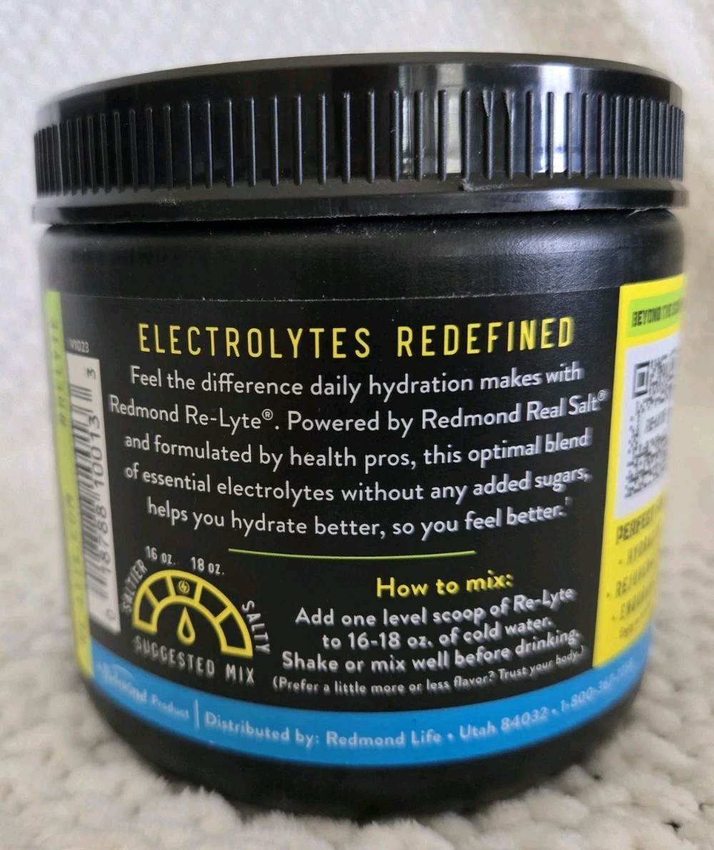 REDMOND Re-Lyte Hydration Electrolyte Mix Lemon Lime – 60 Servings – 12/2030