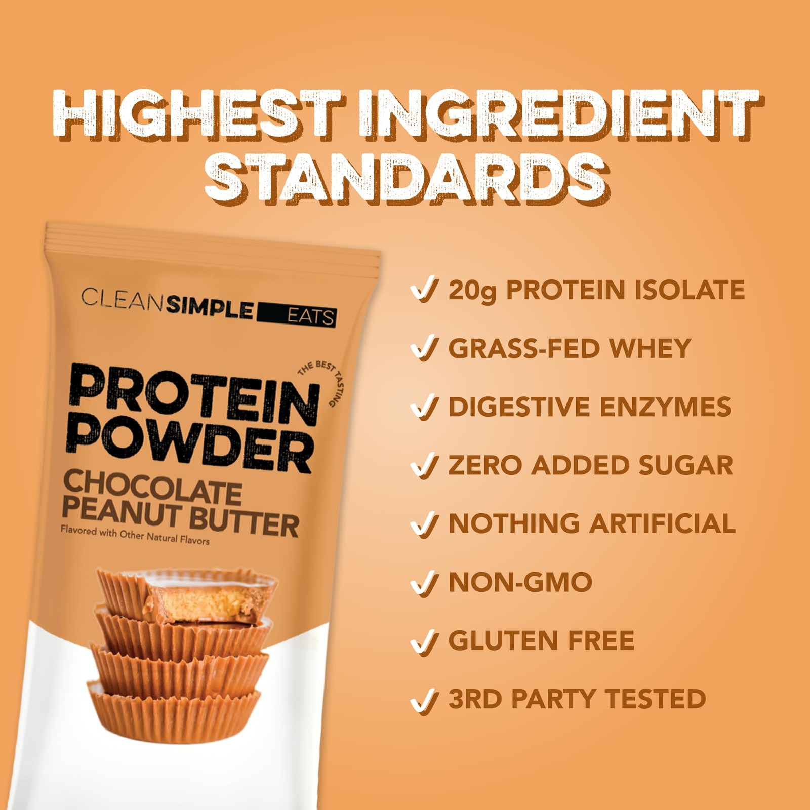 Whey Isolate Protein Powder, Chocolate Peanut Butter, Naturally Sweetened, Ze…