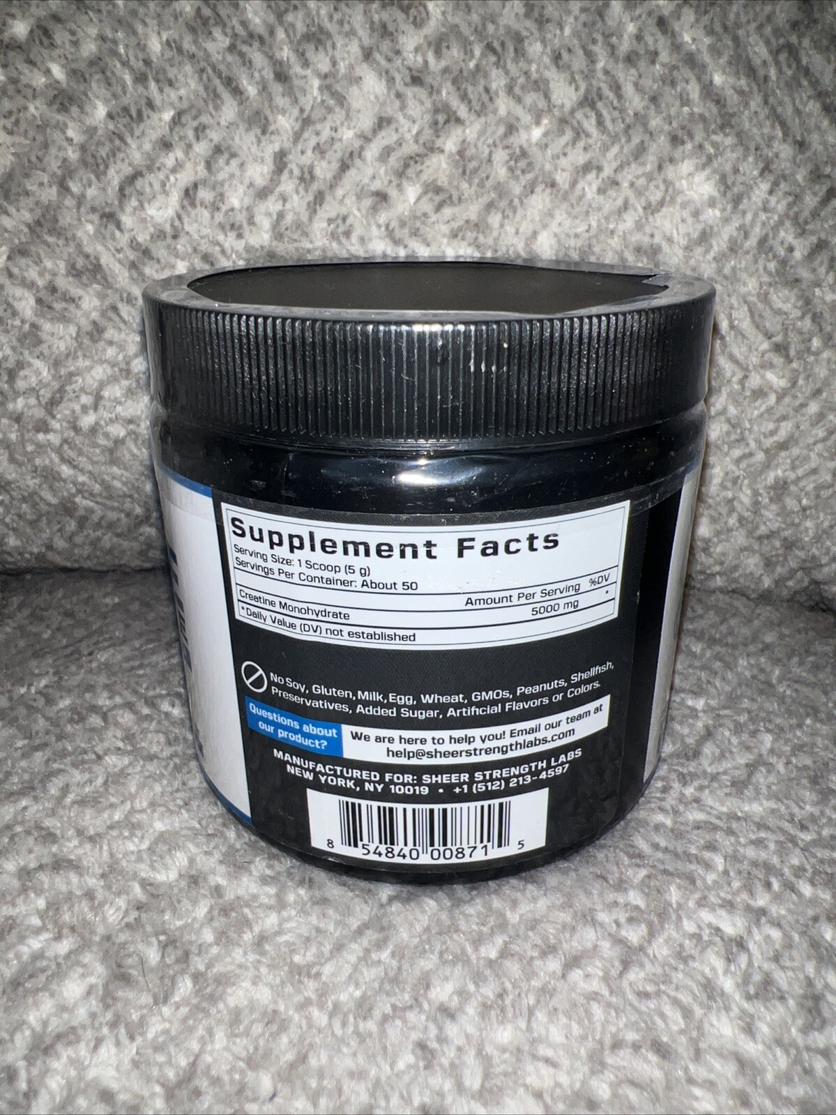 Sheer Strength Labs ~ Micronized Creatine Monohydrate ~ Unflavored ~ Sealed