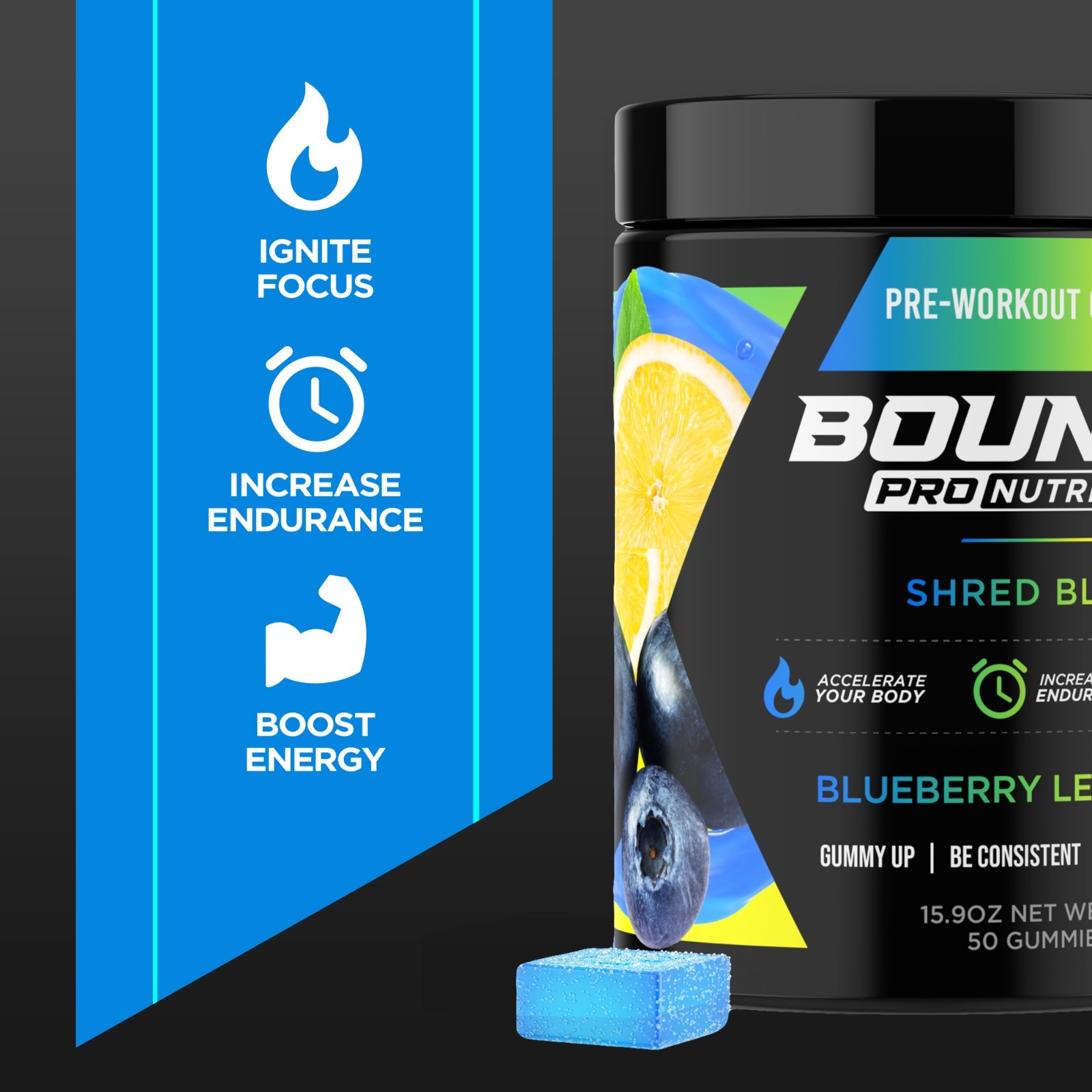 Pre-Workout Gummies – Shred Blend