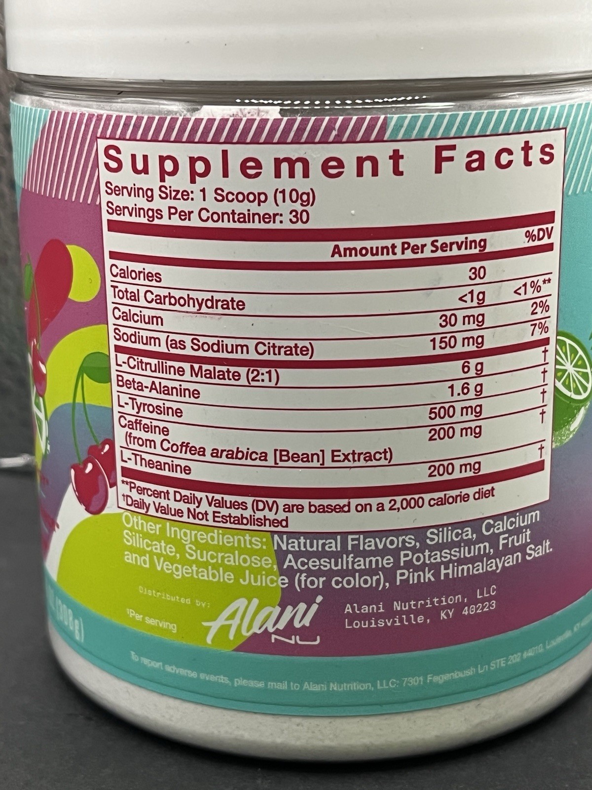 Alani Nu Pre-Workout ~ Cherry Twist ~ 10.9 oz ~ 30 Servings