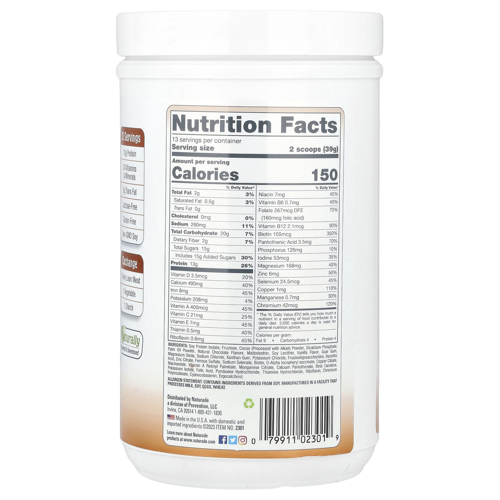 Total Soy, Meal Replacement, Bavarian Chocolate, 17.88 oz (507 g)
