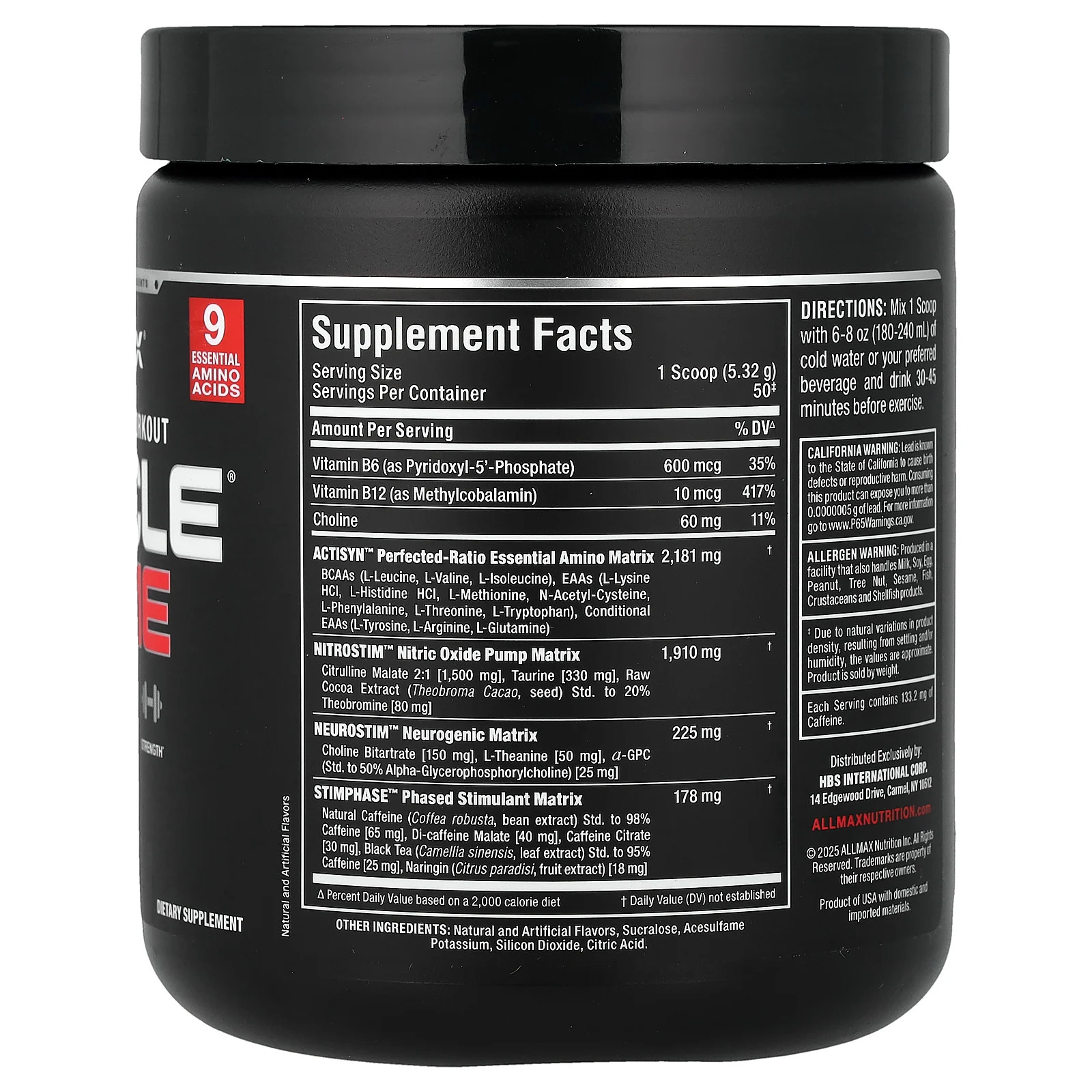 MusclePrime®, Advanced Grade Pre-Workout, White Raspberry, 9.4 oz (266 g)
