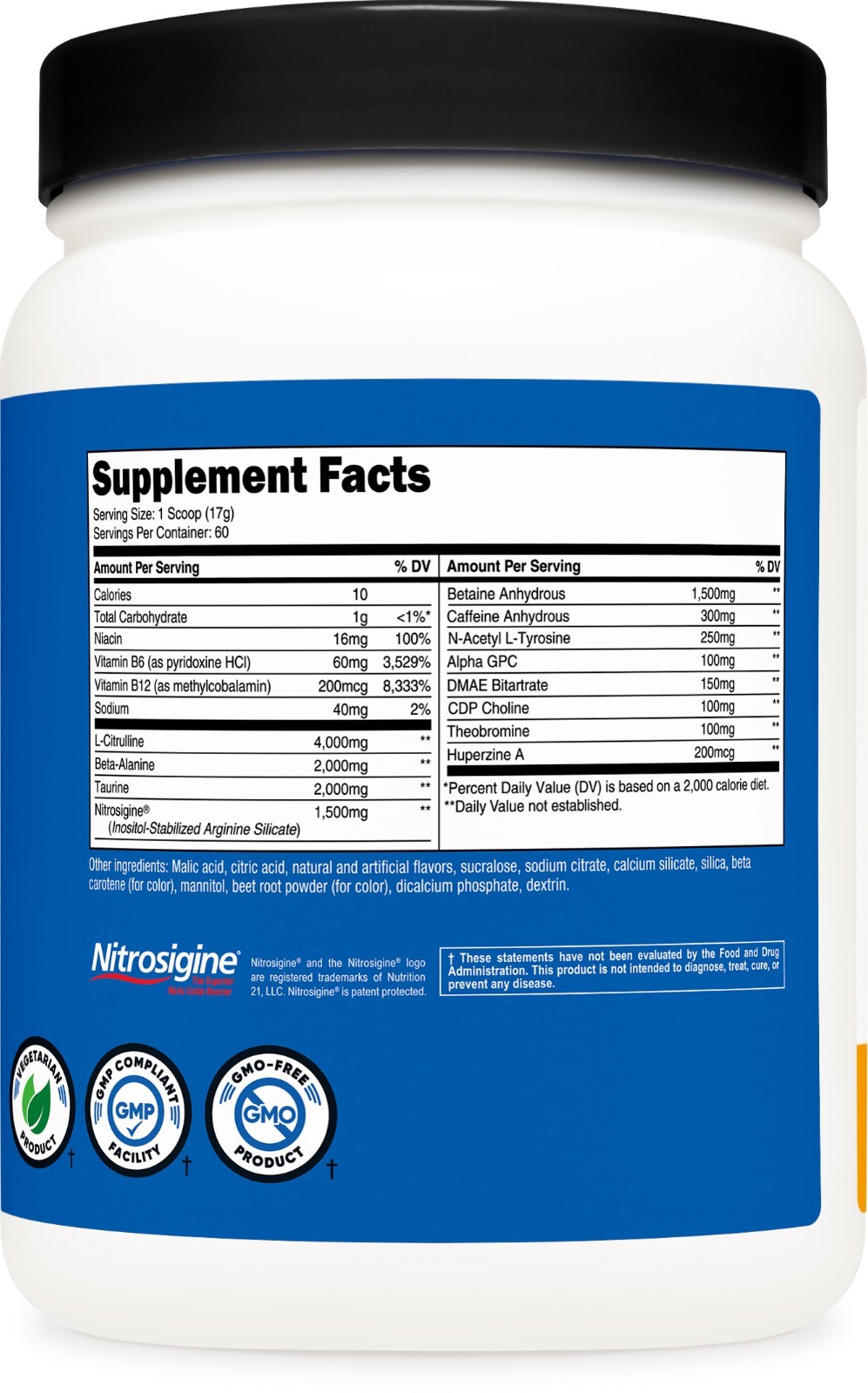 Nutricost Pre-X, Xtreme PreWorkout Powder Complex, Peach Mango, 60 Servings