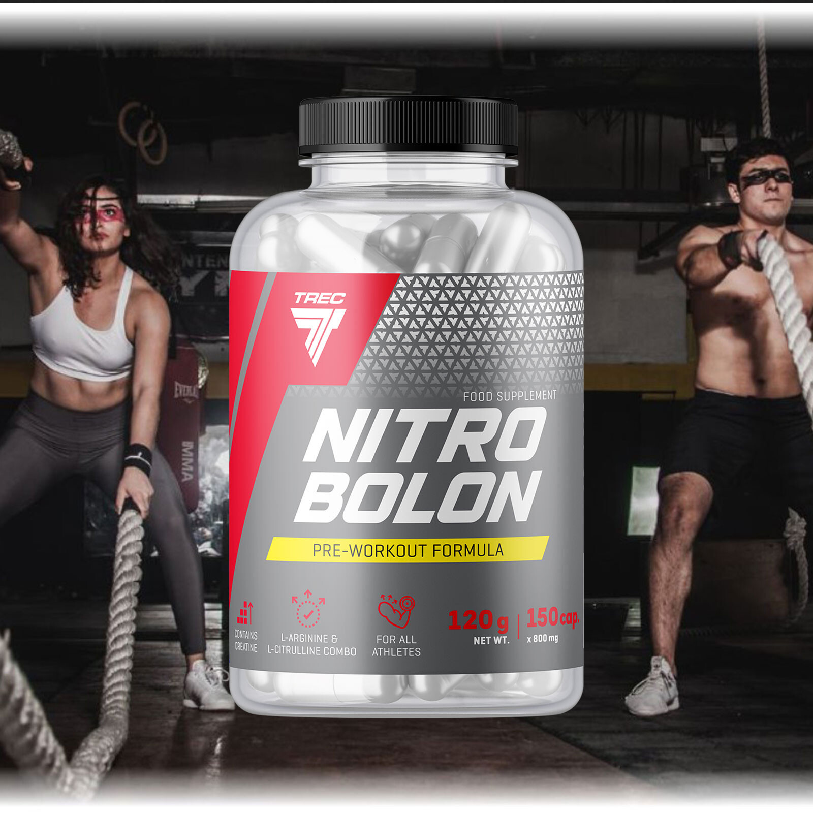 Nitrobolon 150–300 Capsules – Pre-Workout + Muscle Pump + Creatine + NO Booster