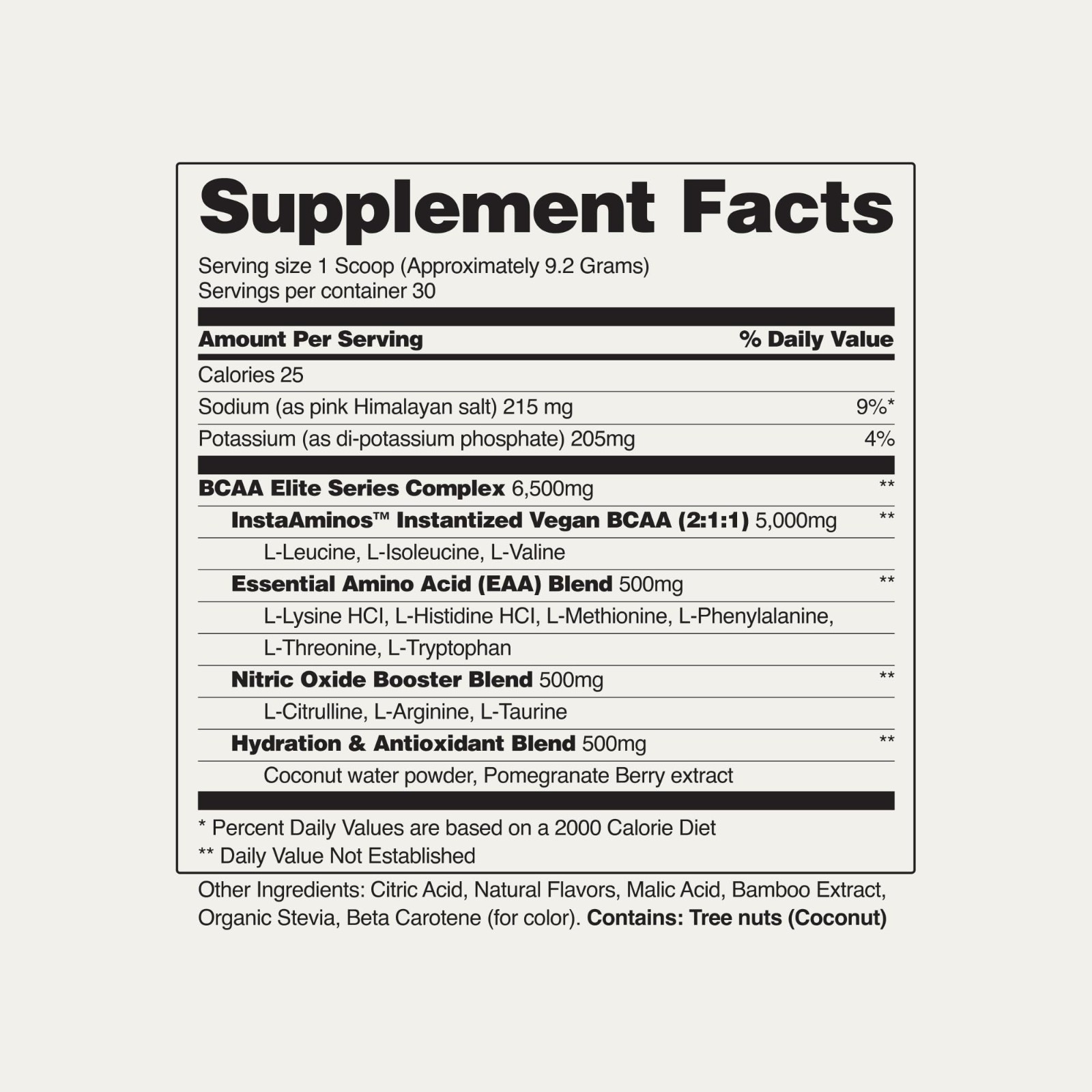 BCAA Powder Peach Mango – Essential Amino Acids, 5g Vegan, Nitric Oxide Booster,