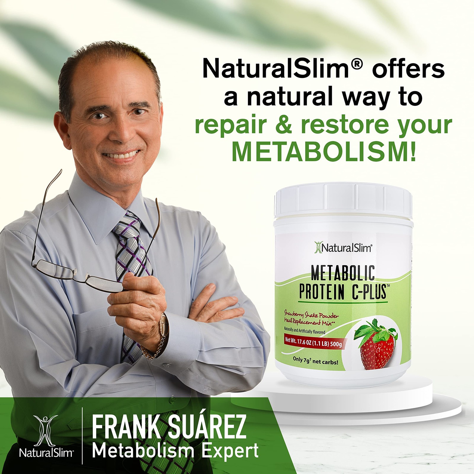 Metabolic Protein C-Plus Whey 1.1 Pound (Pack of 1), Strawberry C Plus