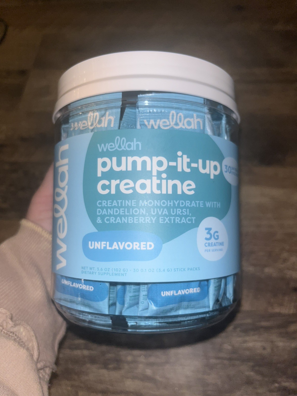 Wellah Pump-It-Up Creatine For Women (Unflavored) 30 Stick Packs – To-Go Packets