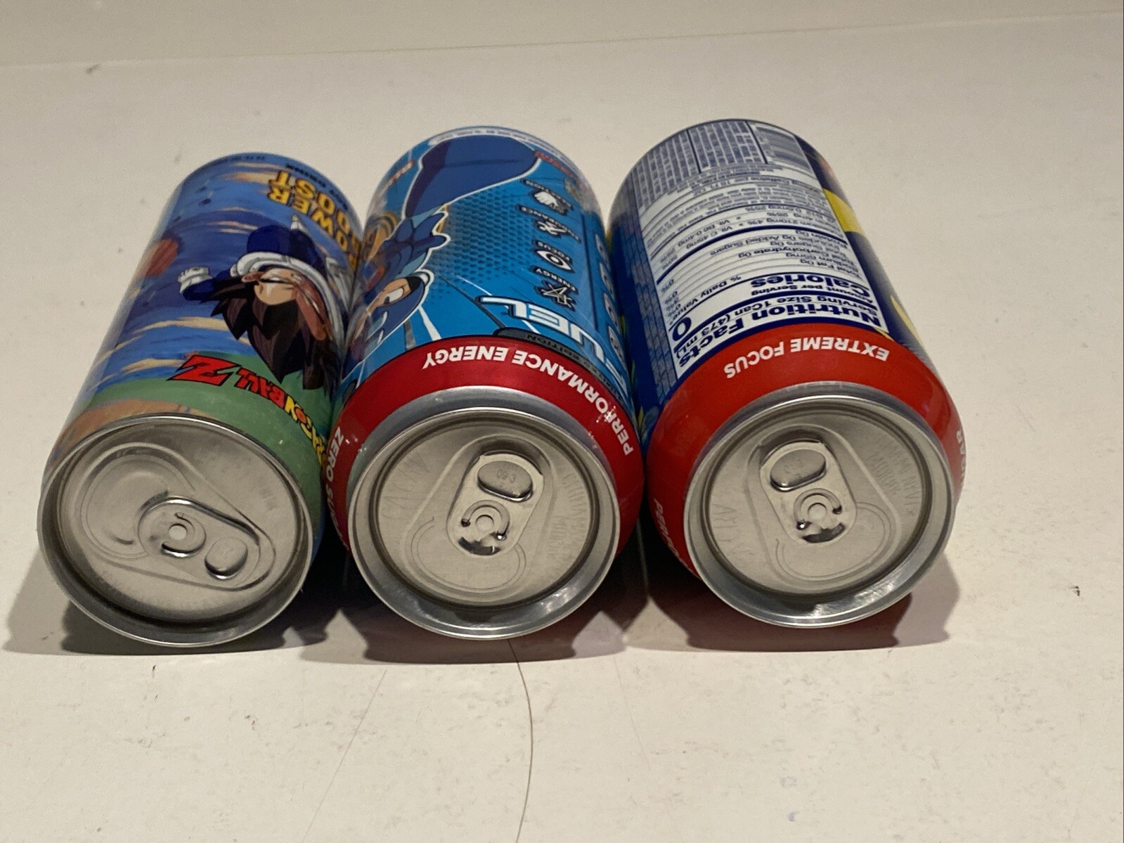 Megaman, Sonic The Hedgehog, DragonBall Z, LIMITED EDITION Energy Drinks