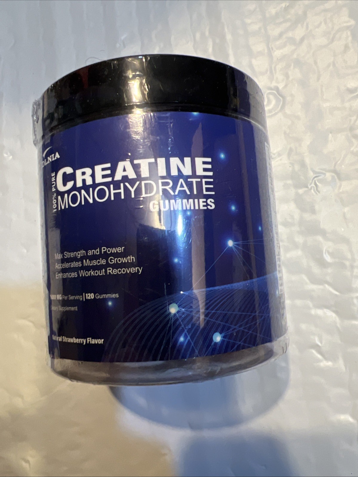 DLNIA creatine monohydrate gummies, 5000 MG,120 gummies, strawberry EXP:06/08/26