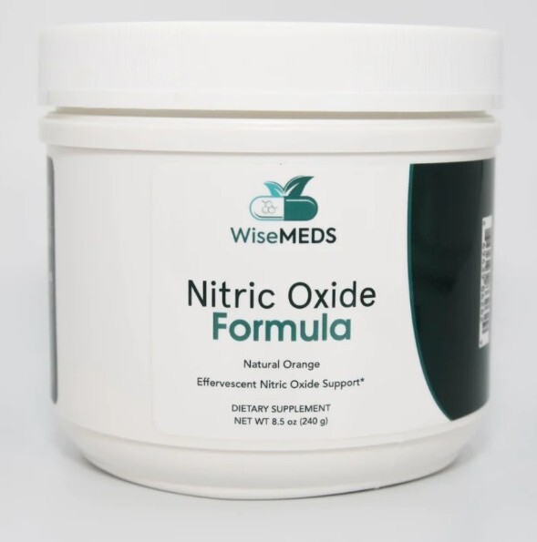 WiseMEDS Nitric Oxide Folate Vitamin C Circulation Booster Powder Orange 8.5 Oz