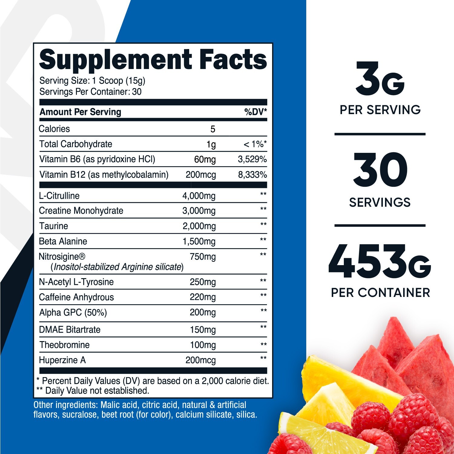 Nutricost Pre-C, Pre-Workout Complex with Creatine Powder (Fruit Punch) (450g)