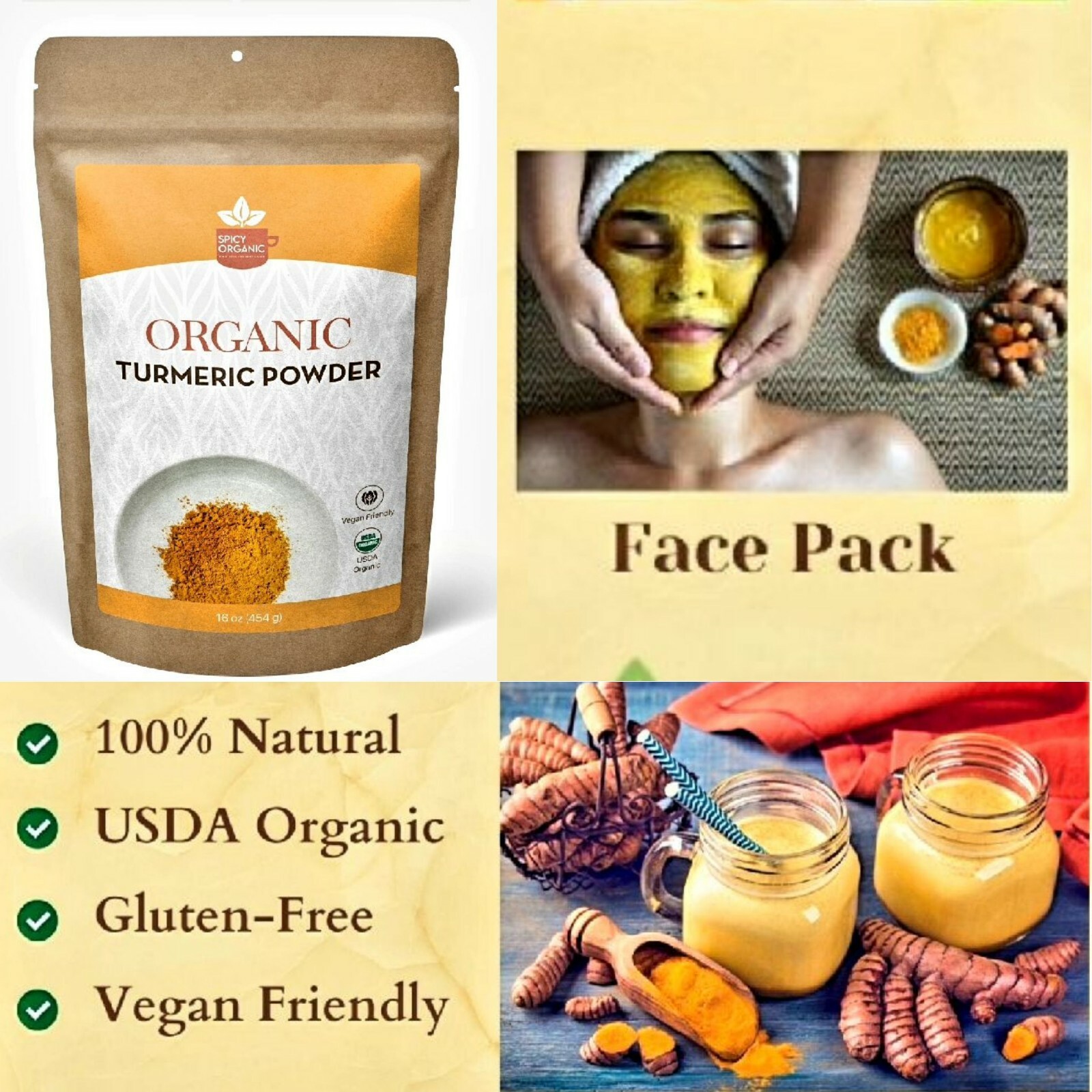 TURMERIC POWDER 1lb ORGANIC, Boost Immunity, Healthy Gift, Joint Support, Weight