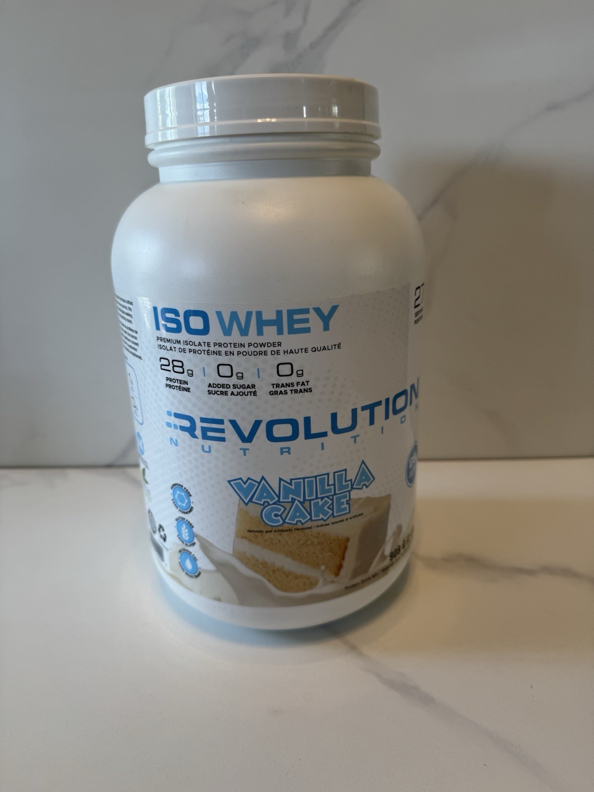REVOLUTION NUTRITION ISO WHEY 27 Servings 2 LB. Vanilla Cake 28g Protein 02/2028