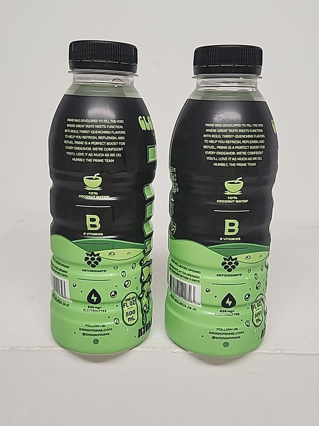 Limited Edition Prime Hydration Glowberry Rare New 2024 Variant Slime 2 Bottles