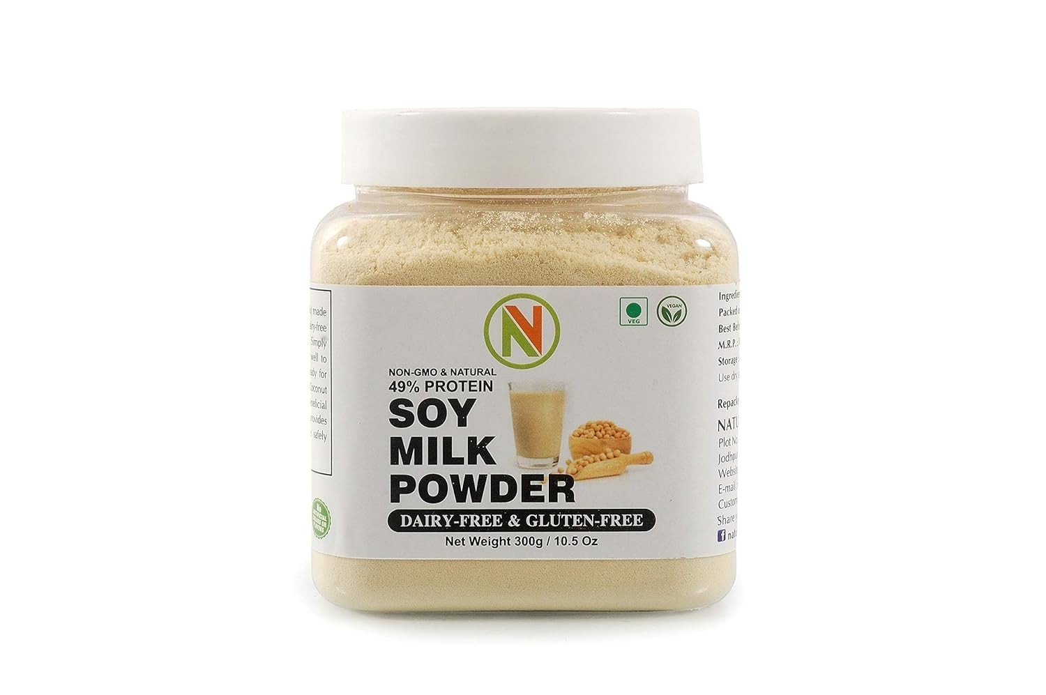 NatureVit Strawberry Soya Milk Powder 300g | Vegan Dairy Free Protein Drink