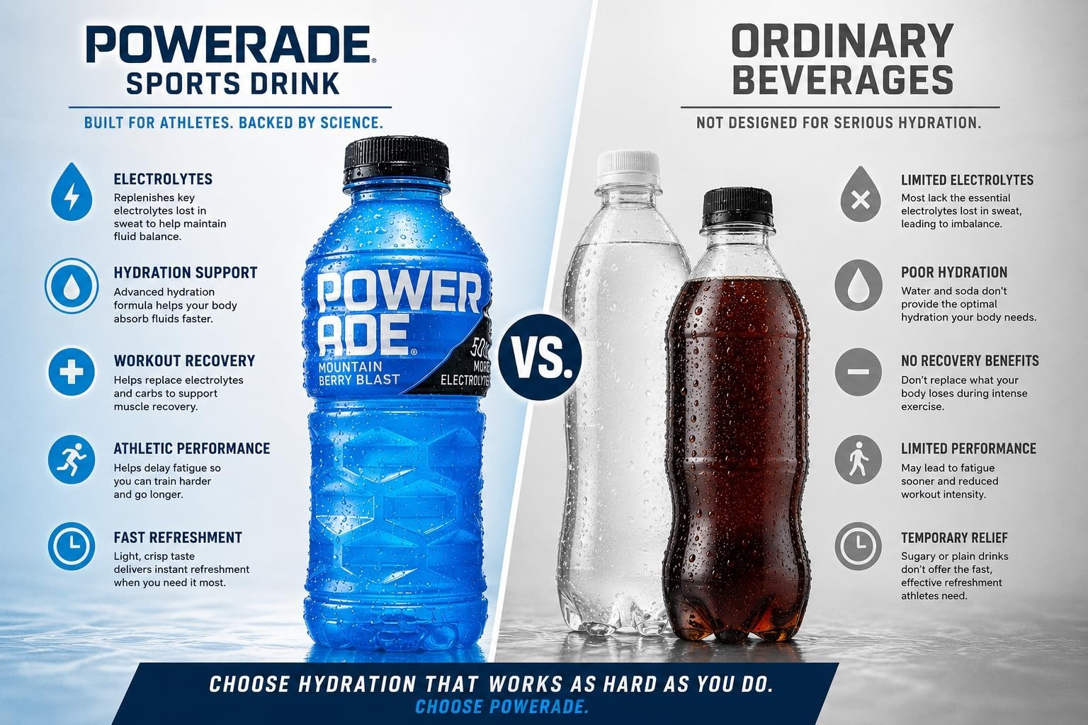 Electrolyte Sports Drink Variety Pack 12 Bottles – Mountain Berry, Orange, Grape
