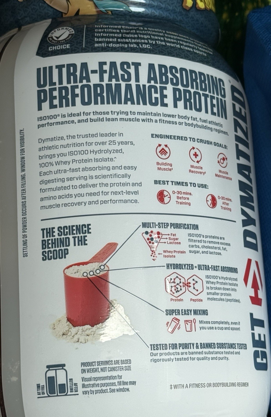 Dymatize ISO100 Hydrolyzed Whey Fruity Pebbles 20 Servings