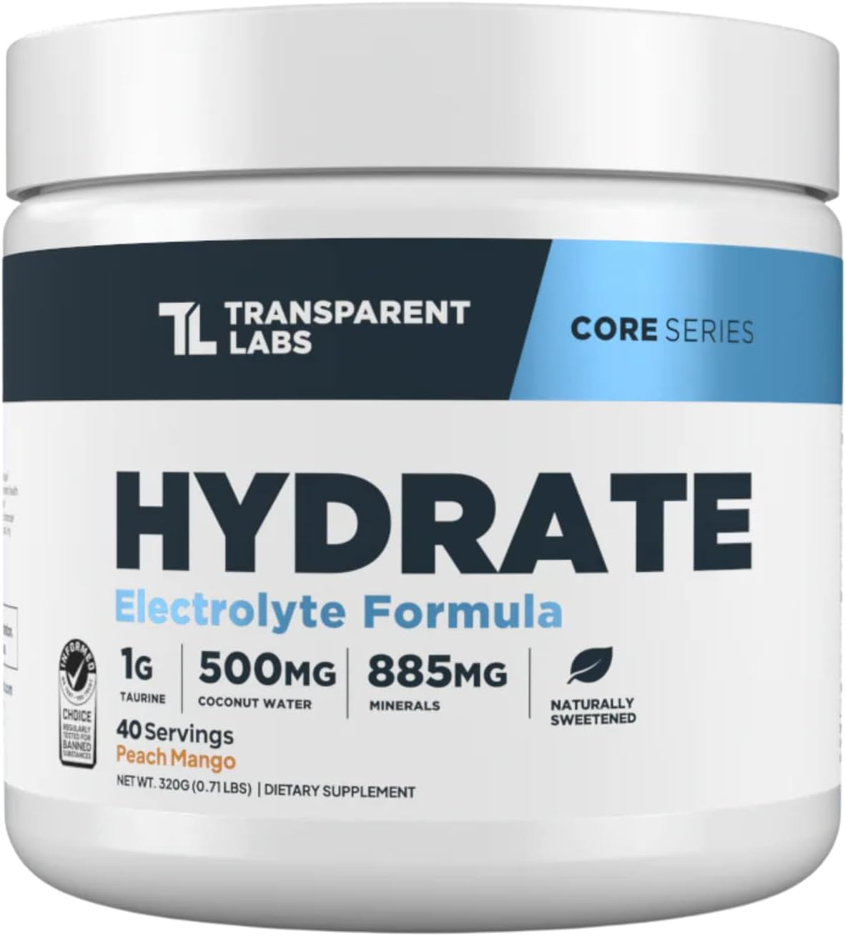 Electrolytes Powder – Hydration Powder Electrolytes with Coconut Water, Calcium,