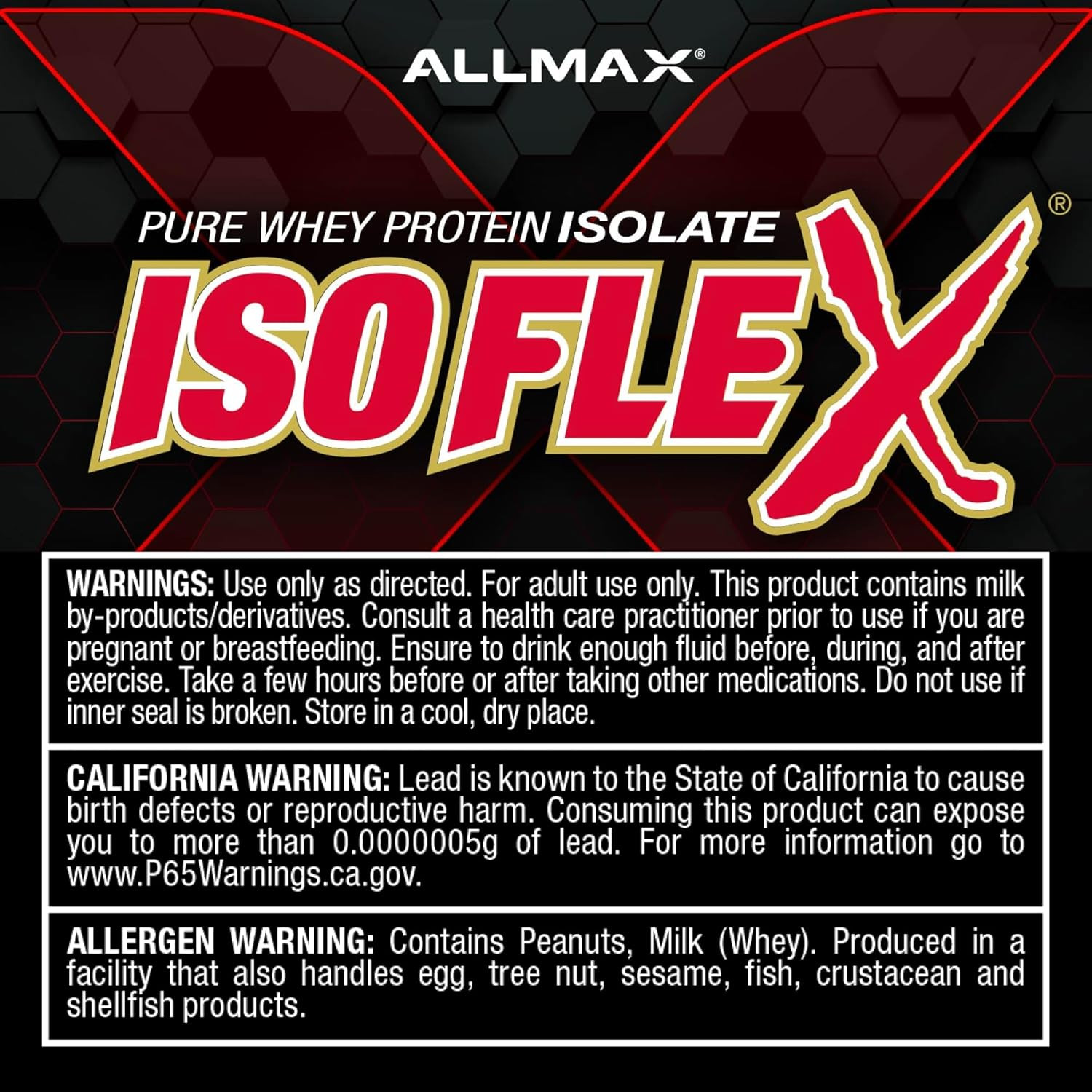 ISOFLEX Pure Whey Isolate Protein Powder – Gluten Free, Low Lactose, Sugar-Free