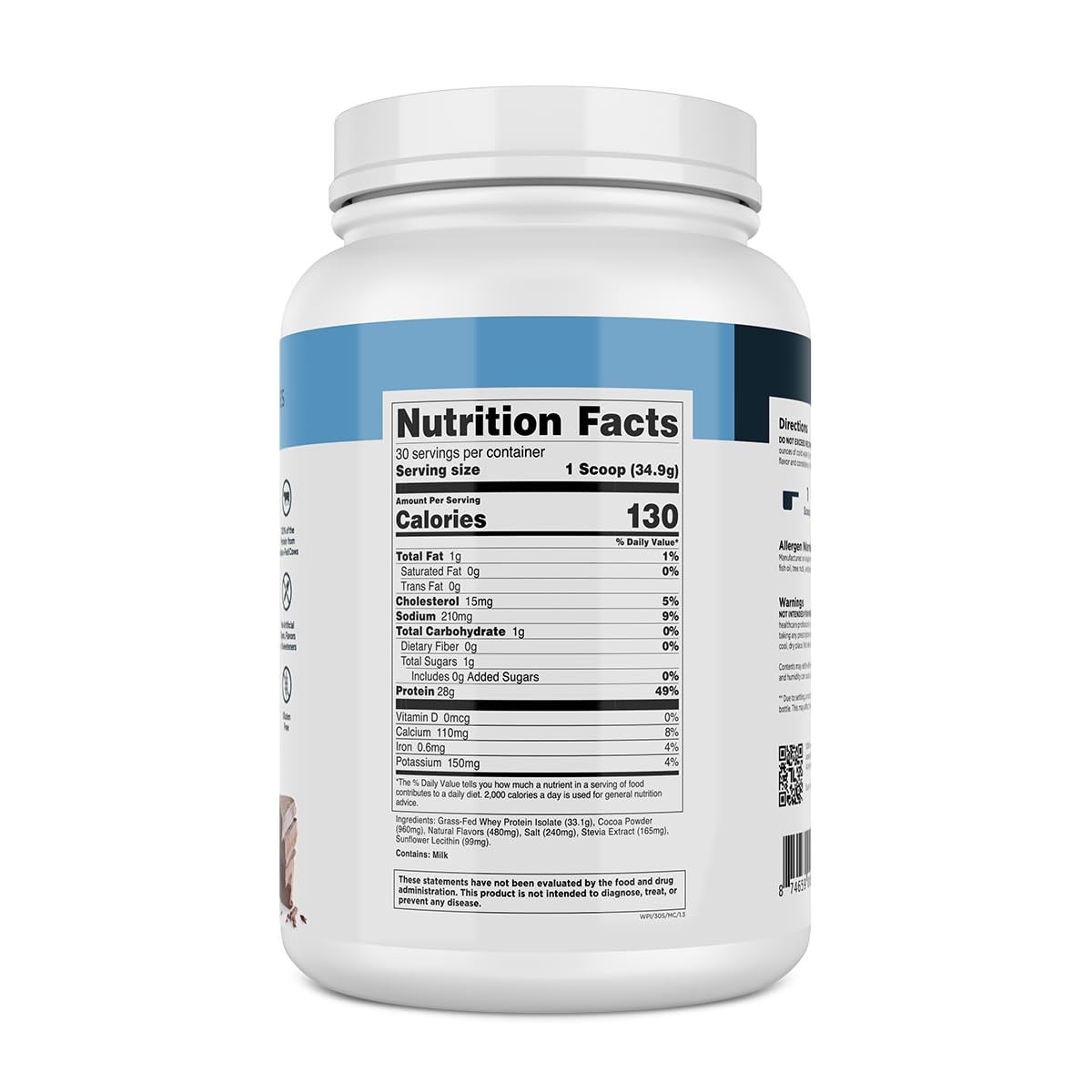 Transparent Labs Grass-Fed Whey Protein Isolate – 2.31 Pound (Pack of 1)