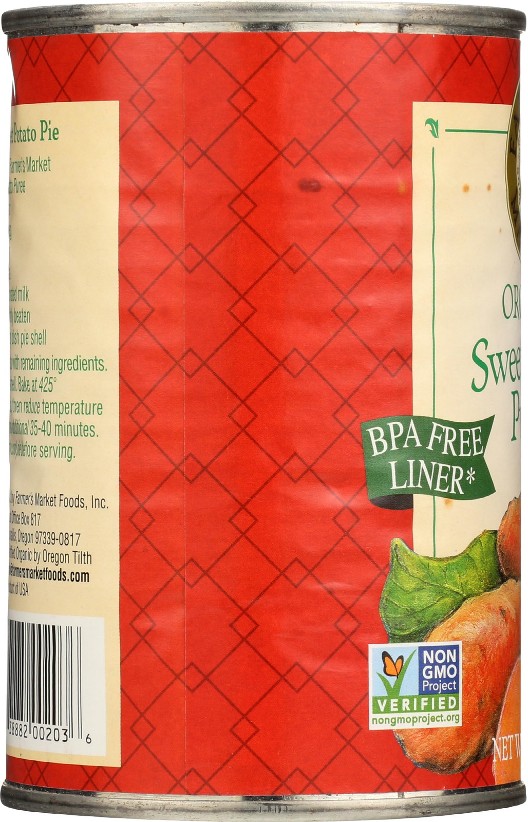 Organic Sweet Potato Puree 15 Ounce Grown in USA for Baking Pies and Soups