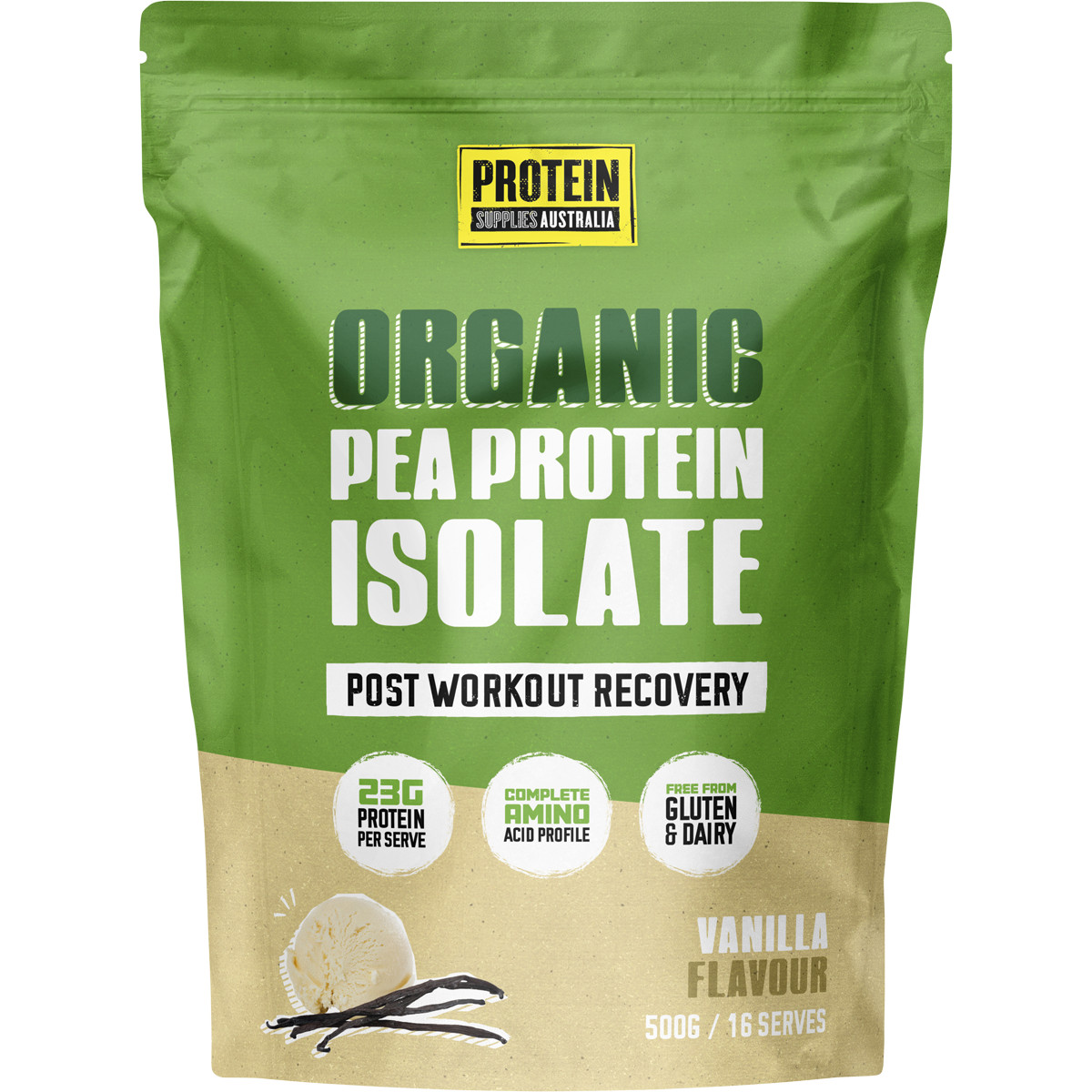 Protein Supplies Australia Pea Protein Isolate Vanilla 500g