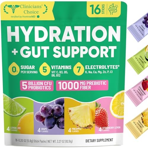 2-in-1 Hydration Packets + Gut Health 1 Pound (Pack of 1) V1-Variety