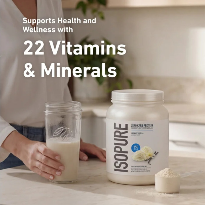 Isopure Zero Carb Whey Isolate, Creamy Vanilla, 14 Servings
