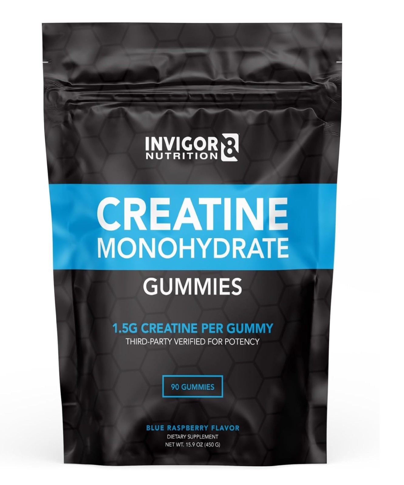 INVIGOR8 Creatine Gummies, Non GMO Creatine Monohydrate for Men and Best Creatin