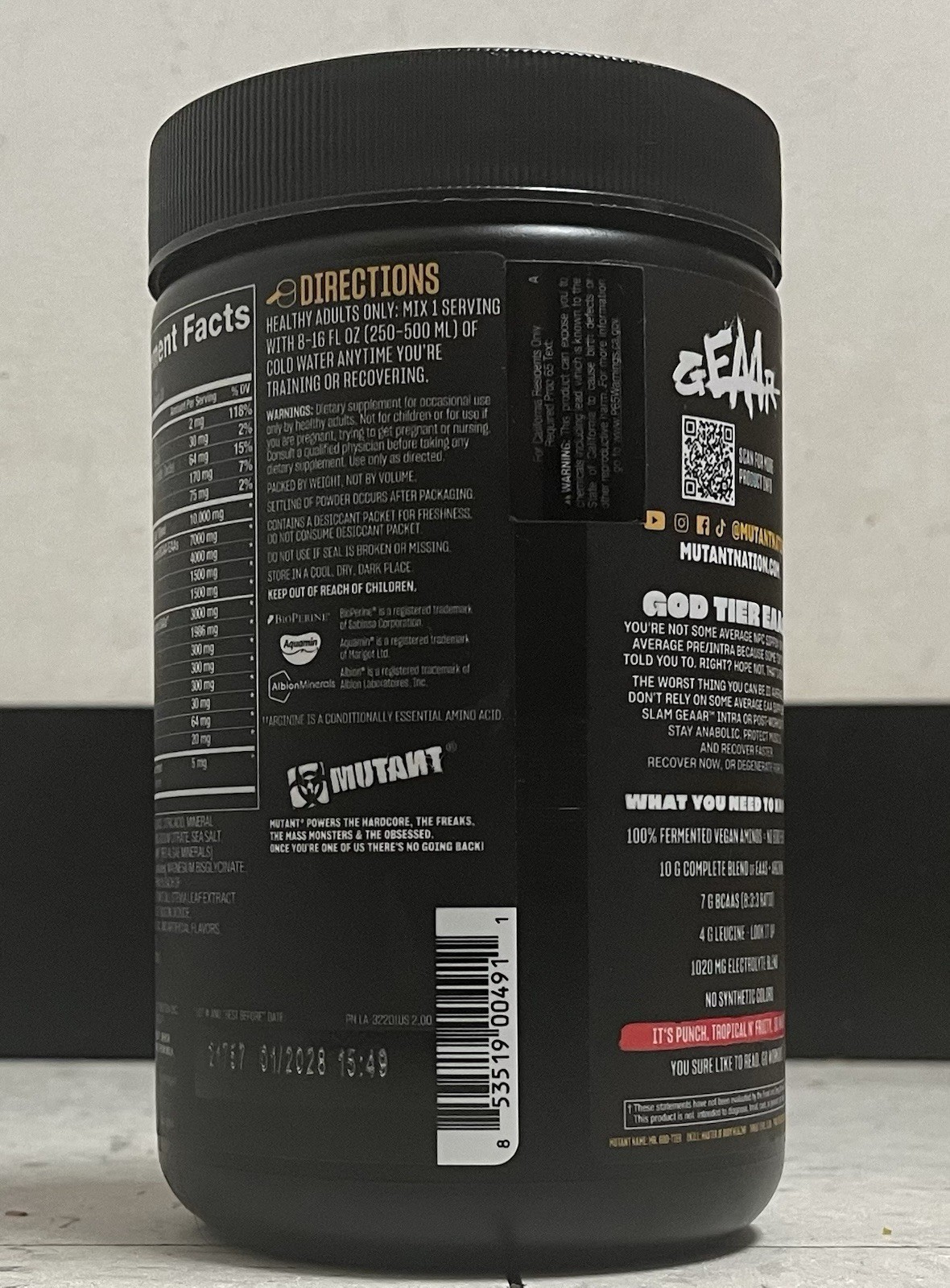 Mutant Geaar EAA Tropical Punch EAA 30 Servings