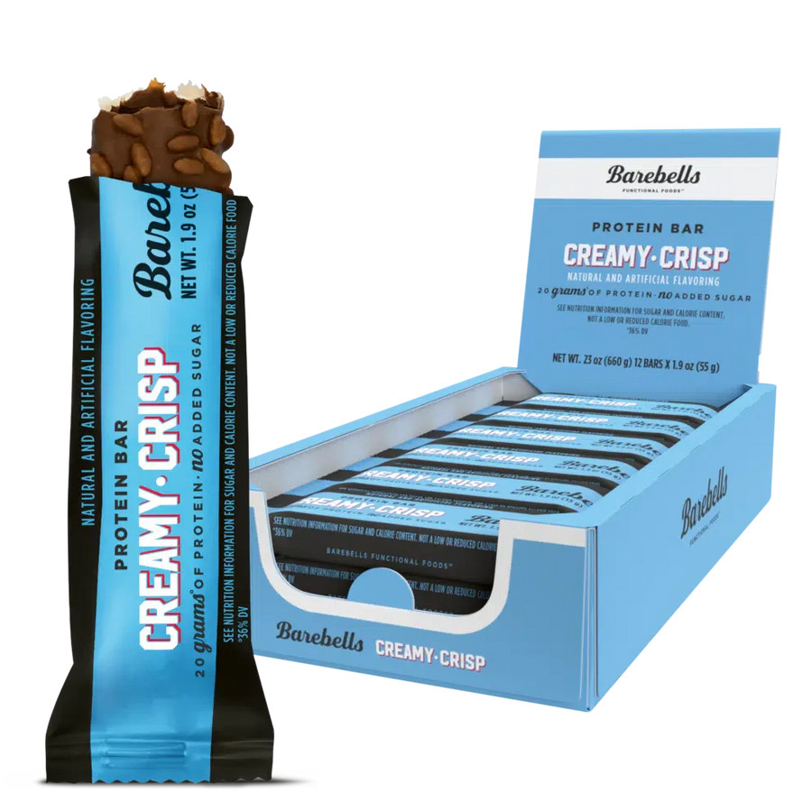 BAREBELLS PROTEIN BARS – CREAMY CRISP – 24CT