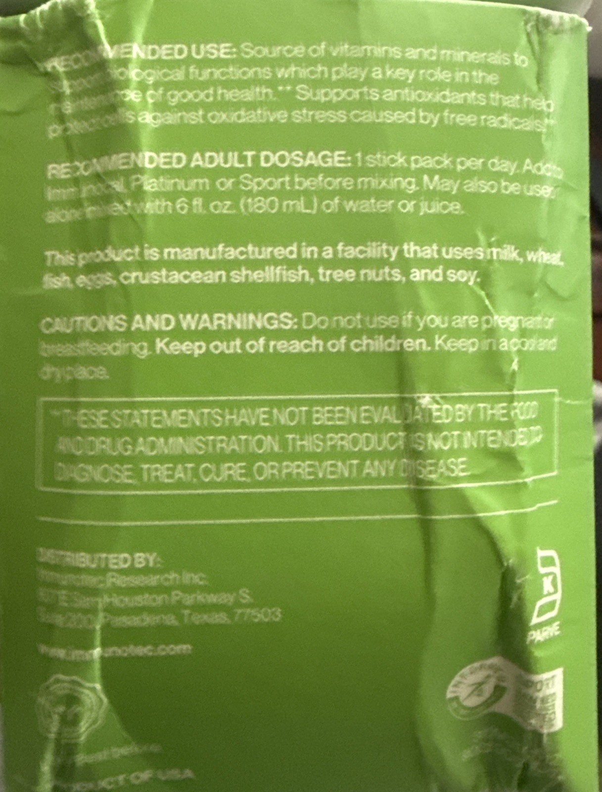 Immunocal Booster – Supplement with Over 50 Fruits & Veggies FREE SHIPPING