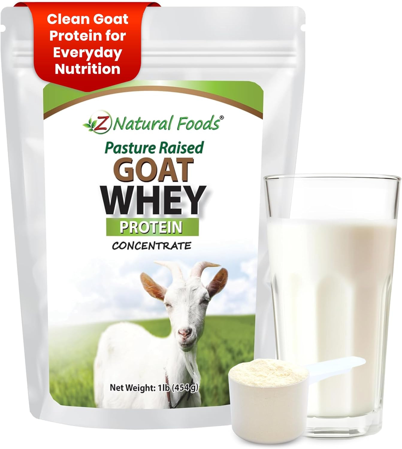 Goat Whey Protein Powder Concentrate – Undenatured, Unflavored, Pasture Raised W